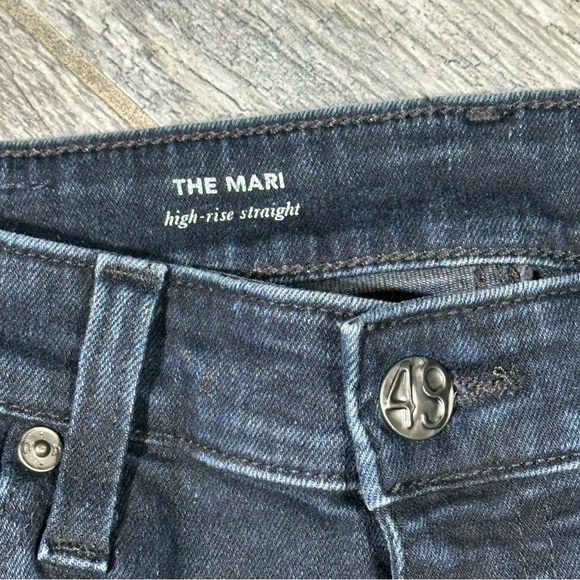 AG ADRIANO GOLDSCHMIED THE MARI Dark Wash High Rise Straight Leg Jeans 27 - Picture 5 of 15